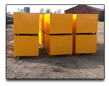 Stackable containers, refuse containers, container, custom container, fabrication